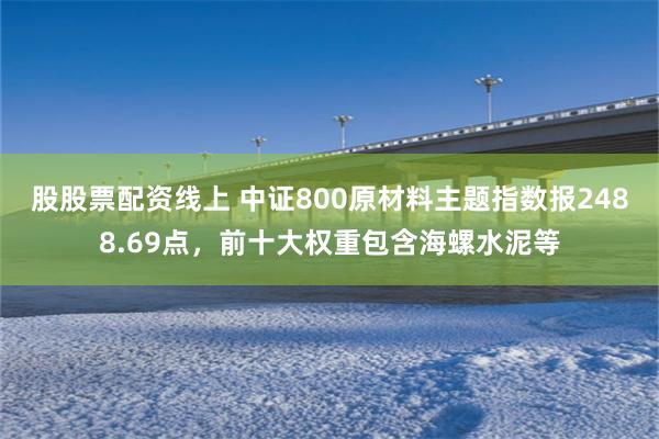 股股票配资线上 中证800原材料主题指数报2488.69点，前十大权重包含海螺水泥等