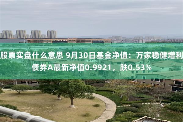 股票实盘什么意思 9月30日基金净值：万家稳健增利债券A最新净值0.9921，跌0.53%