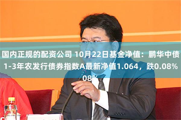 国内正规的配资公司 10月22日基金净值：鹏华中债1-3年农发行债券指数A最新净值1.064，跌0.08%