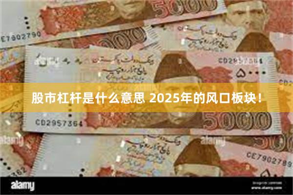 股市杠杆是什么意思 2025年的风口板块！