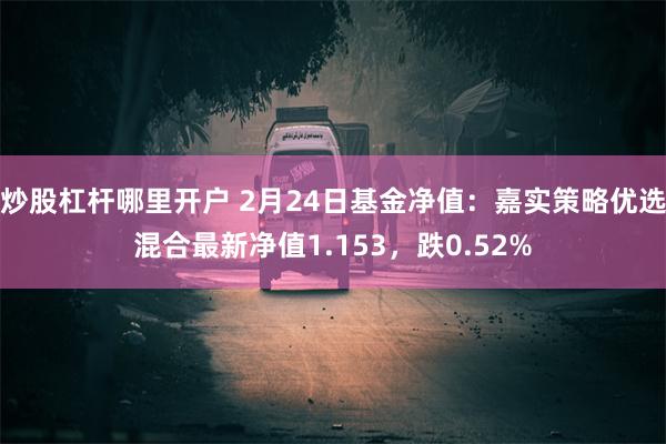 炒股杠杆哪里开户 2月24日基金净值：嘉实策略优选混合最新净值1.153，跌0.52%