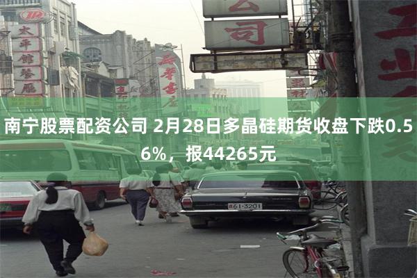 南宁股票配资公司 2月28日多晶硅期货收盘下跌0.56%，报44265元